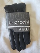NEW Fownes Touchpoint Black Leather Gloves Small MSRP 88