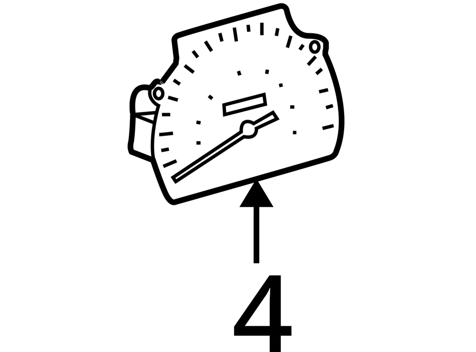 Velocímetro de instrumento MPH Thru 5/97 sem cabeça de tacômetro serve apenas 95-97 TAC - Imagem 4 de 4