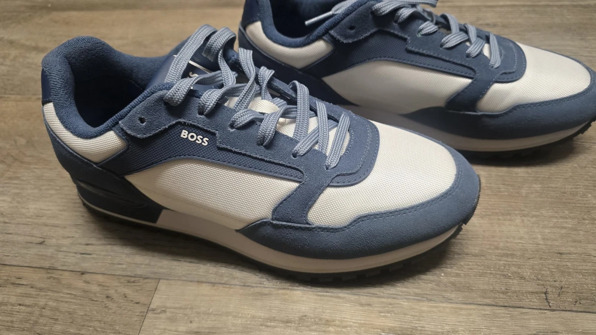 NEW HUGO BOSS Colyn Hybrid Navy Leather Sneakers Men\'s Size US 10.5 / 44 EU BOSS - Low-top trainers with suede and faux leather - Dark Blue main image 3