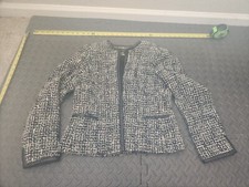 Jones New York Signature Black White Wool Blend Classic Womens Jacket 6P S154