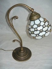 Lampada abatjour abat-jour in ottone vetro TIFFANY 