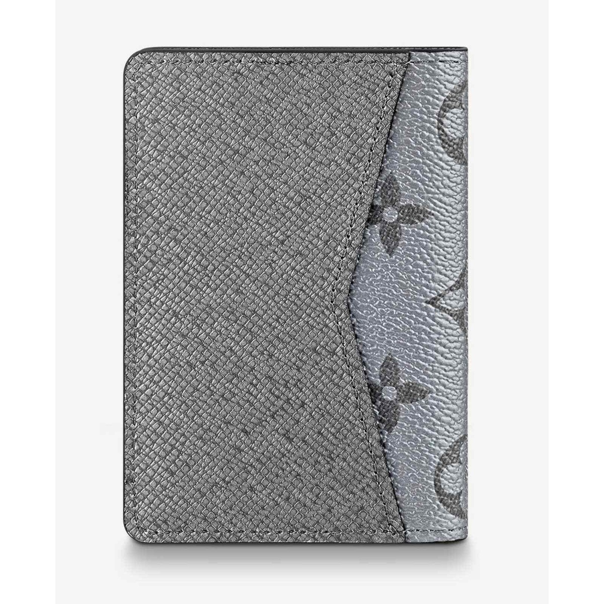 Louis Vuitton Taiga Gunmetal Grey Silver Monogram Logo Pocket