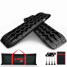 X-BULL Recovery Traction Tracks Boards Sand Snow Mud Mounting Kit 4WD Black Gen3