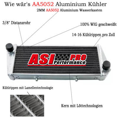 Für Ultralight Rotax 912i 912 914 UL 4-STROKE Motor 2 Reihig Aluminium kühler