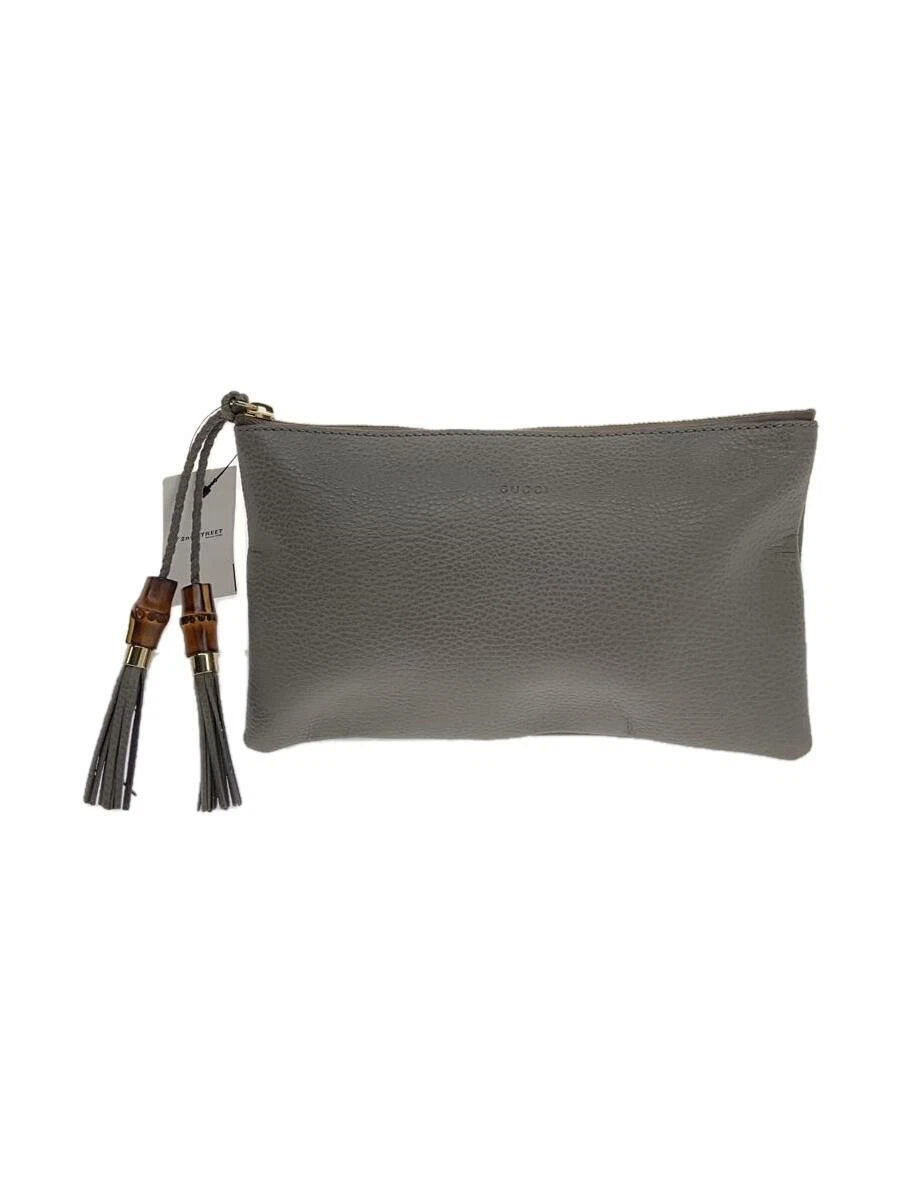 Sac pochette GUCCI [achat] cuir gris 449652 Occasion