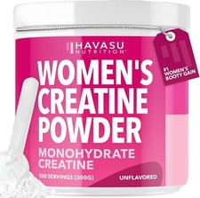 3G Micronized Creatine Monohydrate Powder for Women and Man, Booty Gain, 300 gr.