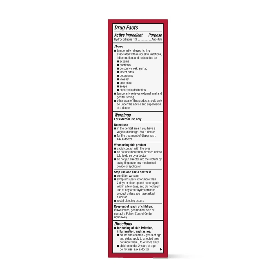Equate Hydrocortisone 1% Anti-Itch Cream Plus 10 Moisturizers,  itching 2 Oz..+ - Image 4 of 4