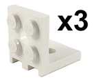 Lego 3 New White Bracket 2 x 2 - 2 x 2 with 2 Holes Part 35262 WH2