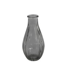 Image of Glass Grooved Bottle Bud Vase - H14cm