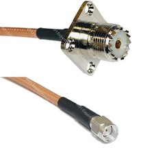 RG400 UHF Female Flange to RP-SMA MALE RF Cable FAST-SHIP LOT
