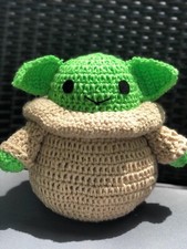 Handmade Crocheted 9" Stuffed The Child Baby Yoda Inspired
