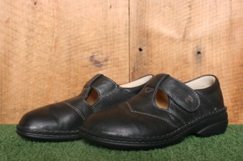 FINN COMFORT 'Nashville' Black Leather T-Strap Mary Janes EUR 36 D ≈ US 6 - Picture 2 of 8
