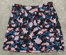 Croft  Barrow Skort 6 Reg. Blue Floral Pockets Stretch Golf Tennis Pickleball