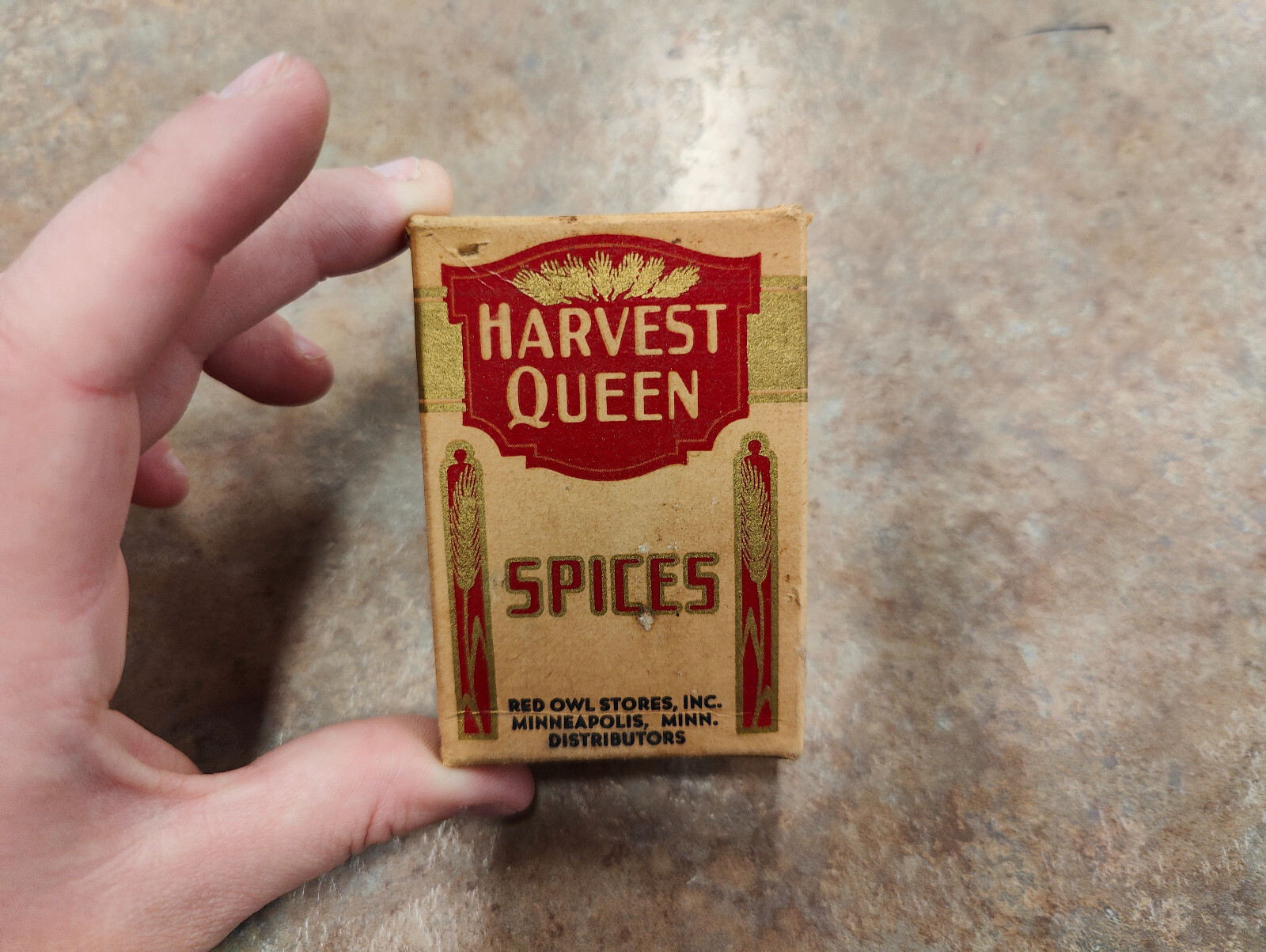 Harvest Queen Red Owl Stores, Inc. Mpls MN Spice Box Empty eBay