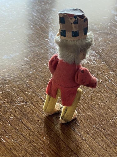 Rare VTG 1930s SCHUCO White Mohair Red & Yellow Felt W/Hat 2.5” MONKEY~JTD - Picture 6 of 12