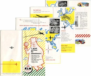 AIRLINE KLM 1955 ADVERTISING BROCHURE LOCKHEED ...