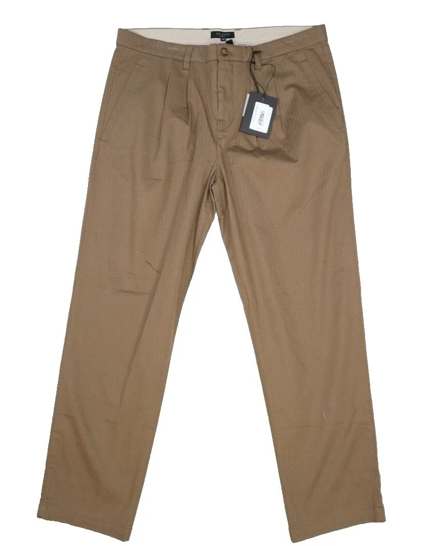 Calça de algodão de Espinha de Peixe para Homens