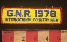 Vtg 1978 G.N.R. Patch International Country Fair 68WG