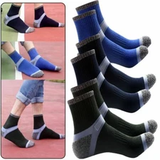US Mens Heavy Duty Cushioned Low Cut Quarter Ankle Work Boot Socks-1/3Pairs