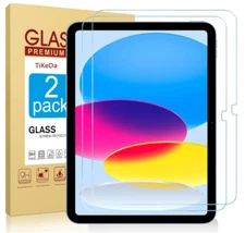 X2 Pack Screen Protector For Apple iPad 10.9" 2022 Tempered Glass  Anti-Scratch