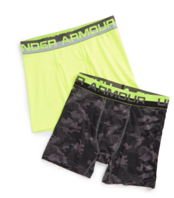 Under Armour L38457 Boys Neon Grey 2-Pack Boxer Briefs Size XS | eBay