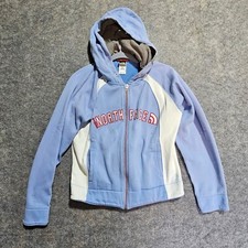 The North Face Hoodie Sweatshirt Youth Girls Medium Navy Blue Full Zip