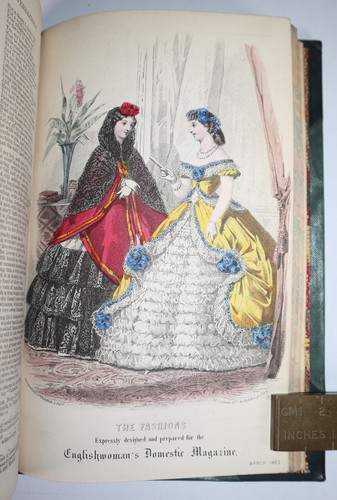 1862 Englishwoman's Domestic Magazine 12 Colour Illustrations Dress Fashion - Picture 22 of 24