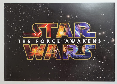 Star Wars The Force Awakens  4 pc Lithograph Set & Folder Disney Store 10'' x 14''