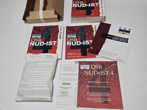 Vtg QSR Nudist 4 Software For Qualitative Data Analysis Rev 4 PC/Windows 1997 - Picture 7 of 13