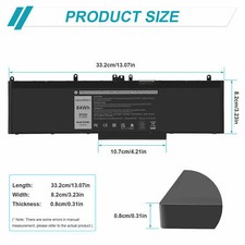 New WJ5R2 Battery for Dell Latitude 5570 E5570 Precision 3510 Series 4F5YV 84Wh