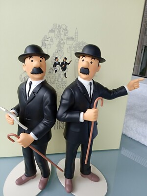 Tintin - FIGURINE TINTIN COMICS SPAIN 1984 DUPOND 1 CANNE DANS LA MAIN (3
