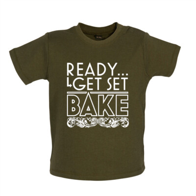 Ready Get Set Bake - Baby T-Shirt / Strampler - Backen Kuchen Kuchen Bäcker GBBO Love
