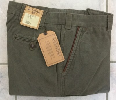 NWT-Bills khakis LP-DOO LITCHFIELD KNEE DBl LINED OLIVE STANDARD Sz 32X33 $165