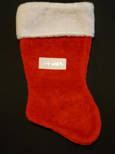 Weihnachten rot weiß Strümpfe passend Papa & Mama Mama Weihnachtsdeko 2 Stück - Bild 3 von 6