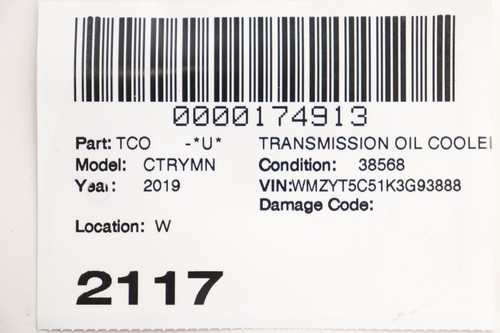 2017 - 2020 MINI COOPER COUNTRYMAN F60 TRANSMISSION OIL COOLER OEM - Picture 10 of 10