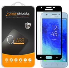 2X Supershieldz for Samsung J3 2018 Full Cover Tempered Glass Screen Protector