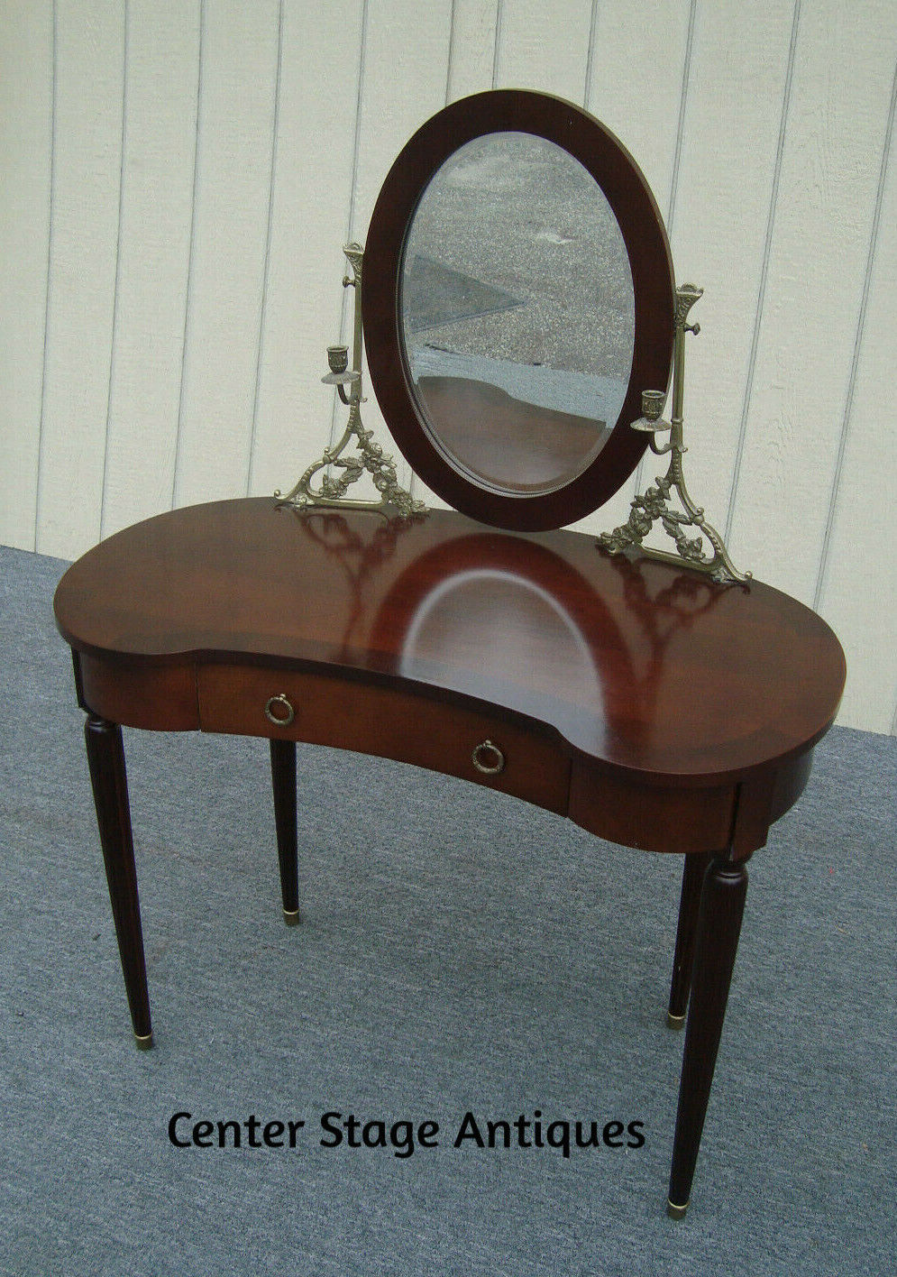 62178 BOMBAY Mahogany Vanity Desk w/ Mirror