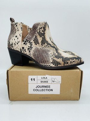 Lola Almond Toe Western Booties Snake 