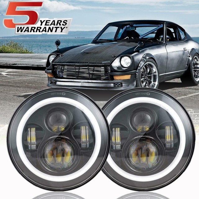 2x 7" Inch Round LED Headlight Hi/Lo For Datsun 240Z 260Z 280Z 280ZX