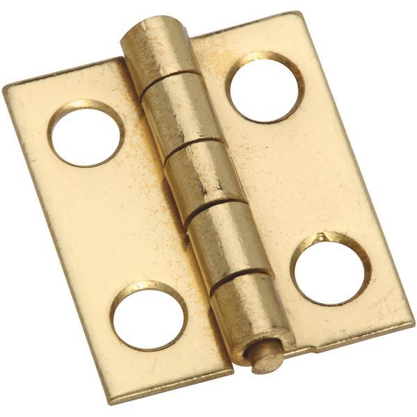 25 Pk Solid Brass 5/8" Wide X 3/4" High Narrow Jewelry Box Hinge 4/Pk