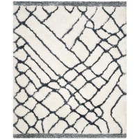 Safavieh Toronto Shag 8' X 10' Hand Tufted Rug In Ivory And Blue on sale Safavieh Toronto Shag 8' X 10' Hand Tufted Rug In Ivory And Blue on sale