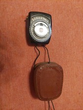 Vintage GE Exposure Meter PR-1 for Film or Plates w/Leather Case