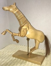 Wood Horse Equestrian Articulated Manikin Mannequin EUC 14 1/2  Tall sculpture