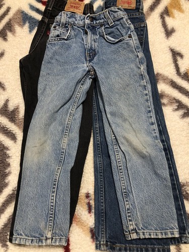 Levi's Vintage Boys Jeans 550 Size 7 Slim, 569 7X Slim & 569 Black 7X Loose Fit - Picture 9 of 11