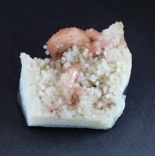 Reddish Stilbite on Chalcedony Coral Matrix Crystal Rock Raw Mineral 89.5 g