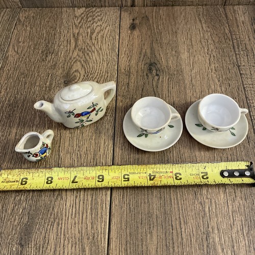 VINTAGE LUSTER WARE MINI TEA SET MADE IN JAPAN 6 Pieces No Chips No Cracks - Picture 9 of 9