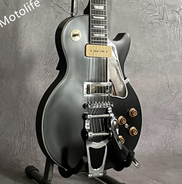 Matte Black Neil Young Electric Guitar Solid Body Black Fretboard Jazz