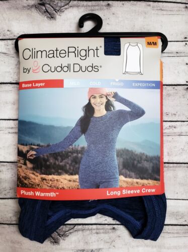 Climate Right by Cuddl Duds Shirt Size M 10-12 Long Sleeve Base Layer Plush Warm - Picture 1 of 4