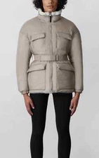 $950 NEW MACKAGE *CELYN* REVERSIBLE FOIL SHIELD DOWN TEDDY FLEECE Jacket S