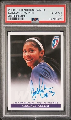 2008 Rittenhouse WNBA Candace Parker Rookie Autograph PSA 10 Los Angeles Sparks